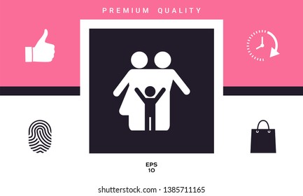 Family symbol icon. Graphic elements for your design