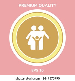Family symbol icon. Graphic elements for your design