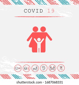 Icono de símbolo de familia. Elementos gráficos para el diseño