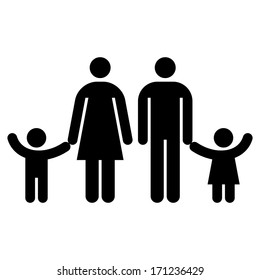 Family symbol isolated on white background        