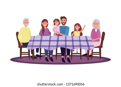 family in the table
