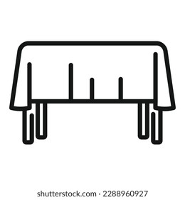 Family table icon outline vector. Home furniture. Modern house