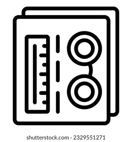Family teen icon outline vector. Child study. Help student