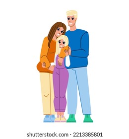 family with teenagers vector. girl together, female teenage, mother teenager, happy parent, daughter father, teen, caucasian indoors family with teenagers character. people flat cartoon illustration
