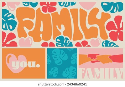 Family Text and Graphics Set