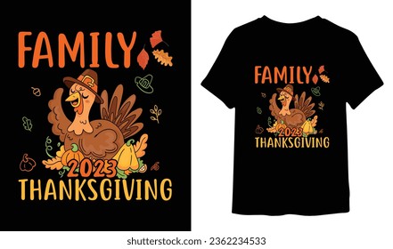 Family Thanksgiving 2023 t shirt design