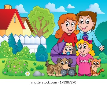 Family theme image 4 - eps10 vector illustration.