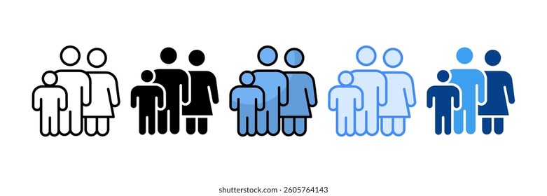 Family Therapy Icon Set Multiple Style Collection