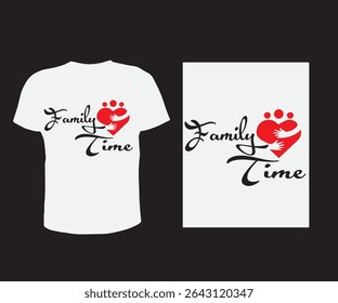 Family time modern creative t shirt vector free for man and women.