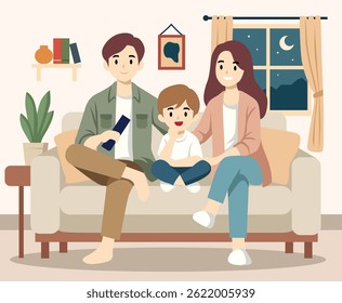 tempo da família assistindo tv juntos