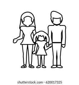 Couple Parents Family Member Outline Stock Vector (Royalty Free) 620018555