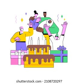 Family tradition abstract concept vector illustration. Family reunion, ancestors tradition, home party, day for gathering together, having good time, festive dinner, celebration abstract metaphor.