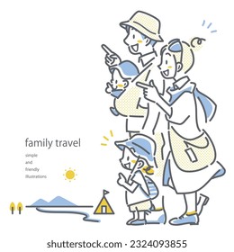 viajes familiares, adorables ilustraciones de manga