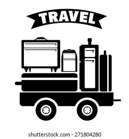 Family travel design over white background, vector illustration