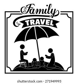 Family travel  design over white background, vector illustration