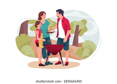 Family Travel Vector Illustration concept. Can use for web banner, infographics, hero images. Flat illustration isolated on white background.