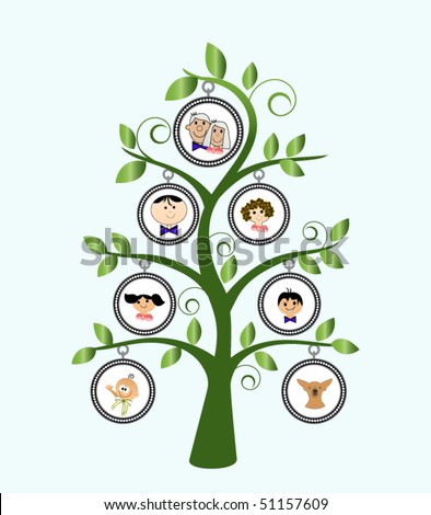 family tree cartoon family stock vector royalty free 51157609 fa ily tree
