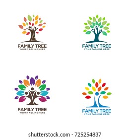 Family Tree Concept Icon Logo Template