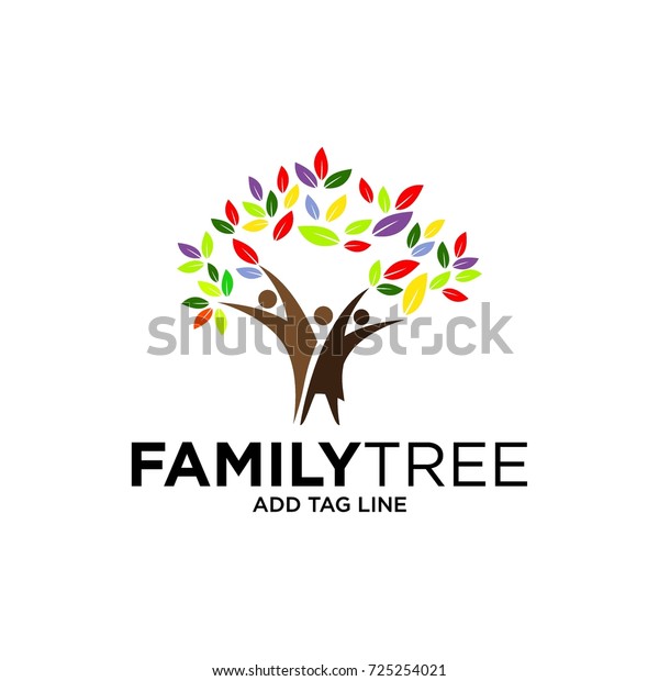 Family Tree Concept Icon Logo Template Stock Vector (Royalty Free ...