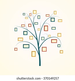 Family tree design, insert your photos into frames