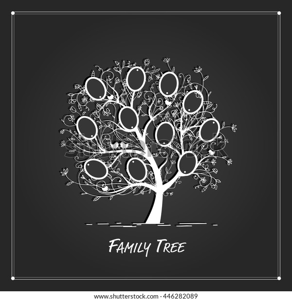 Family Tree Design Insert Your Photos Stock Vector (Royalty Free) 446282089