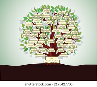 Family Tree Diagram Family Stock Vector (Royalty Free) 2193427705 ...