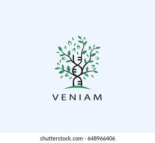 Family Tree DNA Vector Logo.