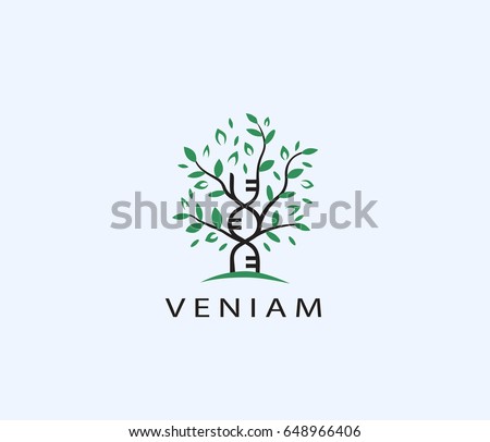 Family tree DNA vector logo.