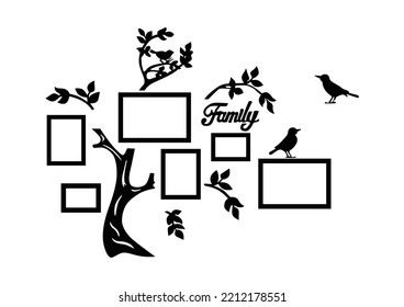 family tree frame collage pictures collage photo wall mount décor 