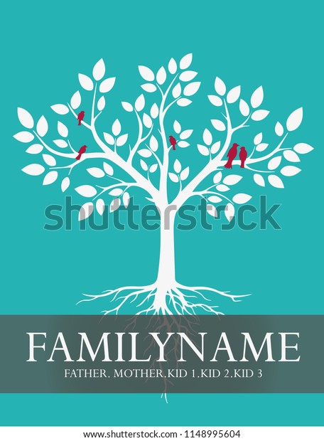 Family Tree Genealogy Names Stock Vector (Royalty Free) 1148995604 ...