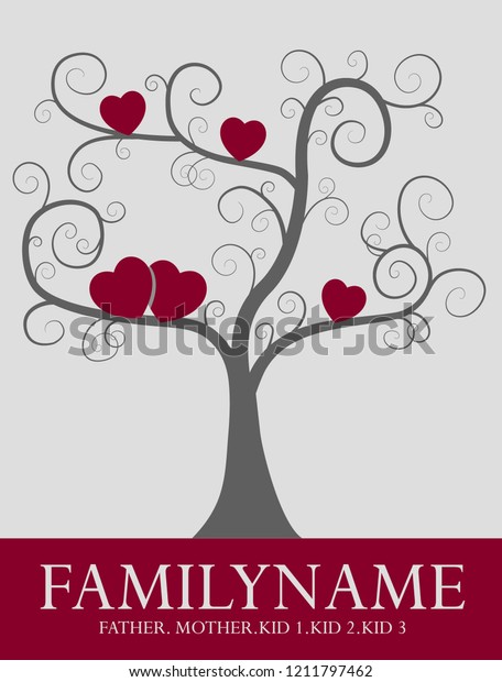 Family Tree Genealogy Names Stock Vector (royalty Free) 1211797462 