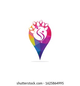 Family Tree And GPS Symbol Icon Logo Design.	
