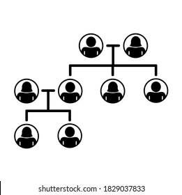 family tree icon on white background