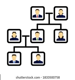 family tree icon on white background
