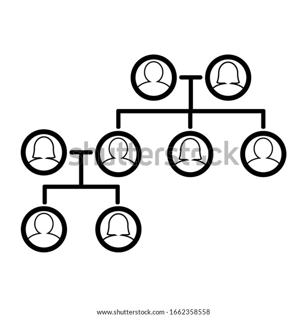 Family Tree Icon On White Background Stock Vector (Royalty Free ...