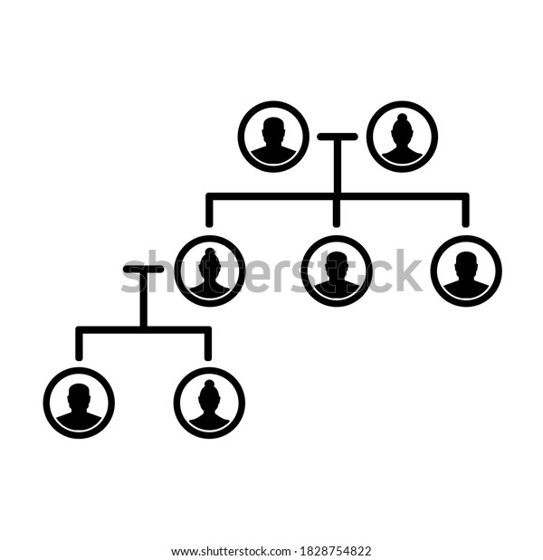 Family Tree Icon On White Background Stock Vector (Royalty Free ...