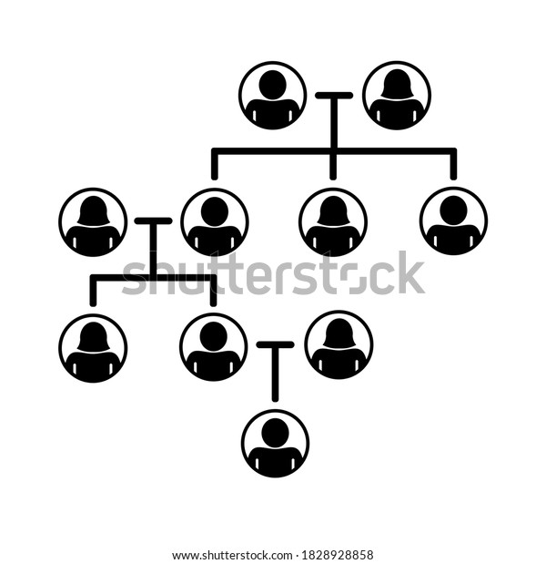 Family Tree Icon On White Background Stock Vector (Royalty Free ...