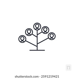 Family Tree icon. Family Tree Symbol sign for mobile concept and web design. Vector icon, Logo illustration, Vector graphics