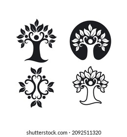 family  tree icon template vector illustration design