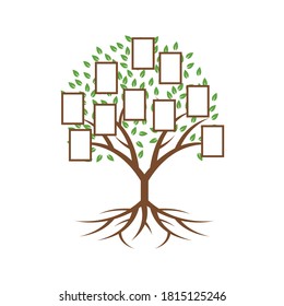 Family Tree Illustration Template Design Vector Stock Vector (Royalty ...