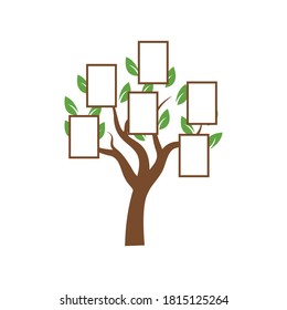 Family tree illustration template design vector