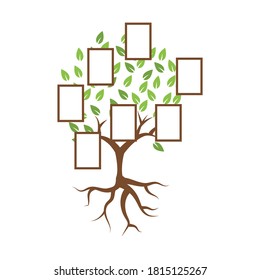 Family Tree Illustration Template Design Vector Stock Vector (Royalty ...