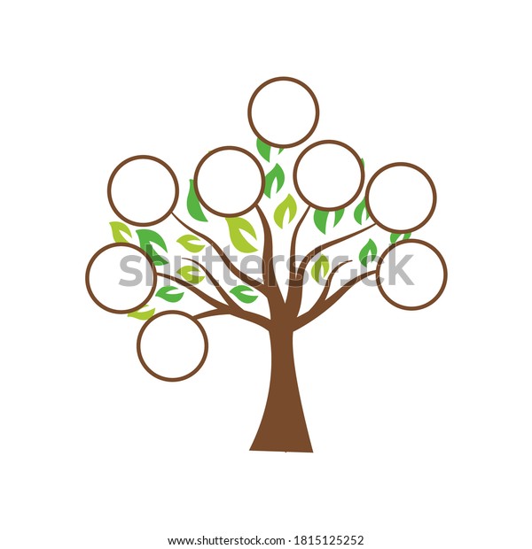 Family Tree Illustration Template Design Vector Stock Vector (Royalty ...