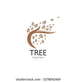 Family tree isolated logo icon design template. Green eco nature vector illustration