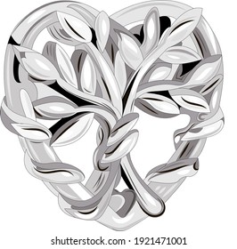 family tree, life, symbol of faith, vector image