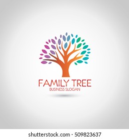 Logotipo de árbol familiar