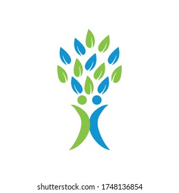 Familienbaum-Logo. Abstraktes Stammbaum-Vektorsymbol. Stockillustration