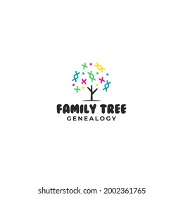 family tree logo design with playful, modern and unique styles. modern tree logo concept for business. 