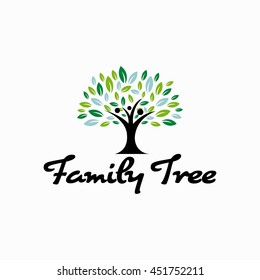 Family Tree Logo Green People Logo Stock Vector (Royalty Free ...