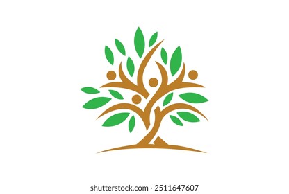 family tree logo template Pro Vector design